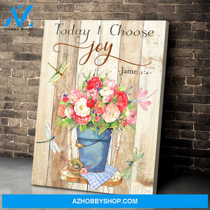 Eviral Store Today I Choose Joy Dragonfly Canvas Wall Art Decor – Dreagonfly Canvas Print Wall Art