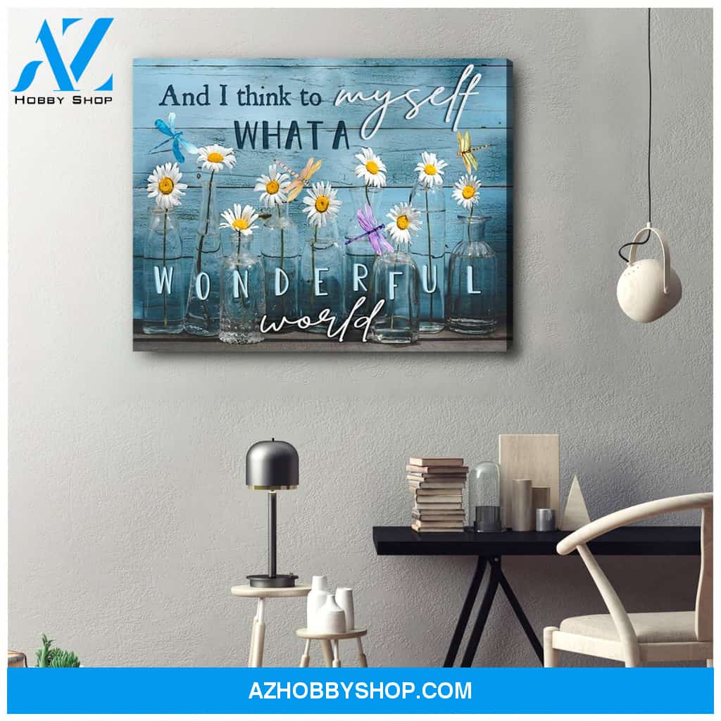 Eviral Store What A Wonderful World Dragonfly Canvas Wall Art Decor – Dreagonfly Canvas Print Wall Art