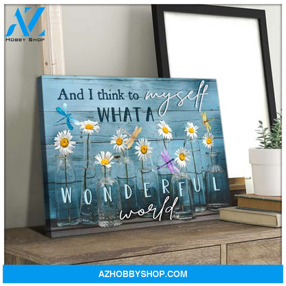 Eviral Store What A Wonderful World Dragonfly Canvas Wall Art Decor – Dreagonfly Canvas Print Wall Art