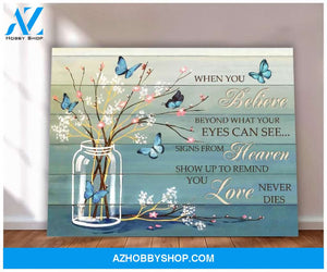 Eviral Stores When You Believe Butterfly Wall Art Canvas Poster 1611