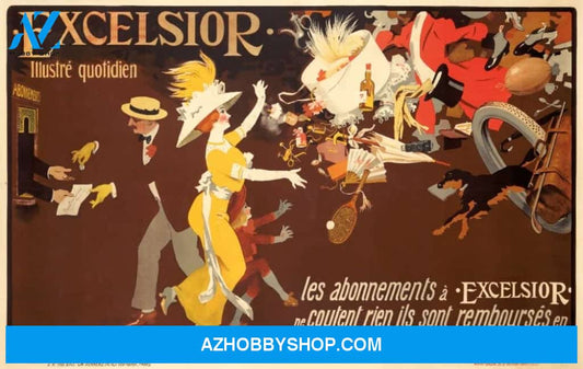 Excelsior Vintage Poster France C. 1890