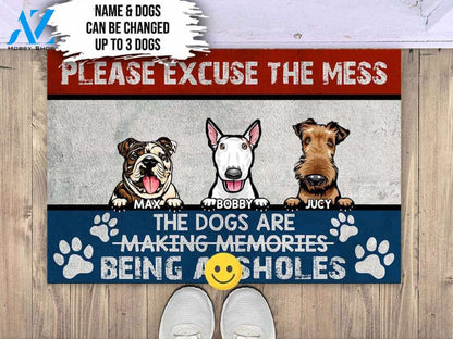 Excuse The Mess Dog Personalized Doormat | Welcome Mat | House Warming Gift