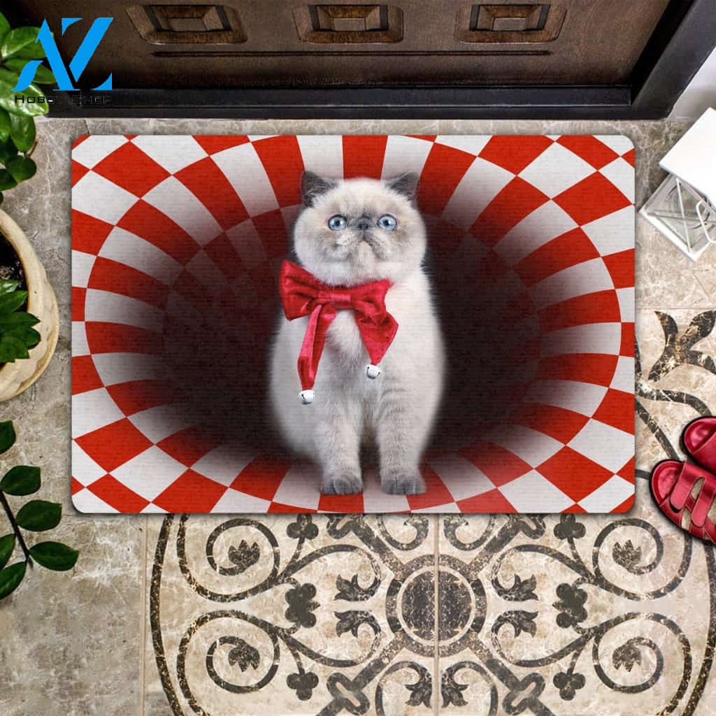 Exotic Christmas Cat Printed Doormat Home Decor