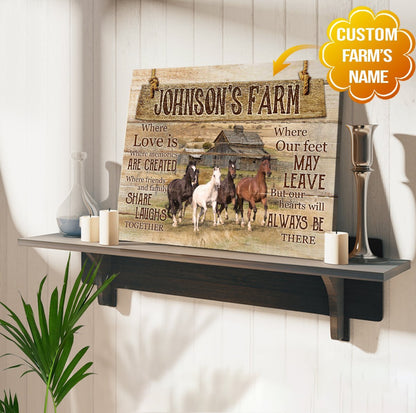 Rustic Horses Canvas And Poster, Canvas Wall Art, Wall Decor Visual Art