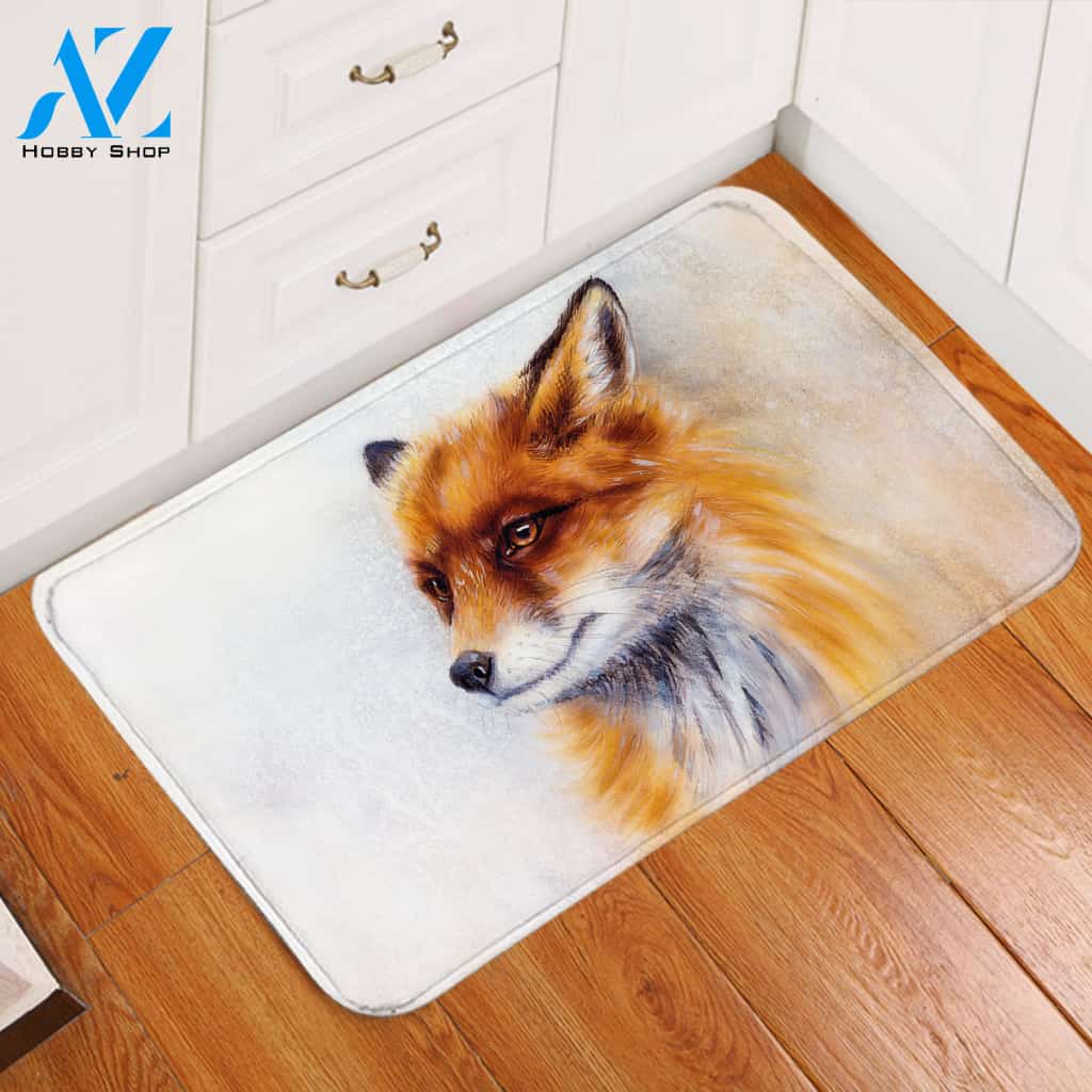 Fading Fox White Door Mat
