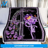 Faith Butterfly 2 Fleece Blanket