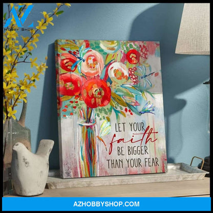 Faith Dragonfly Wall Art Canvas, Wall Decor Visual Art