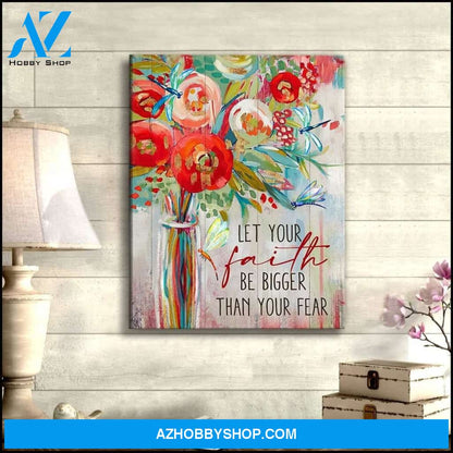 Faith Dragonfly Wall Art Canvas, Wall Decor Visual Art