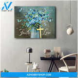 Zalooo Faith Hope Love Butterfly Wall Art Canvas