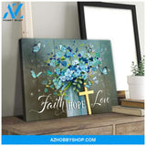 Zalooo Faith Hope Love Butterfly Wall Art Canvas
