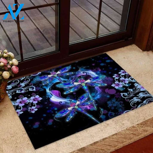 Faith Hope Love Dragonfly Doormat | Welcome Mat | House Warming Gift