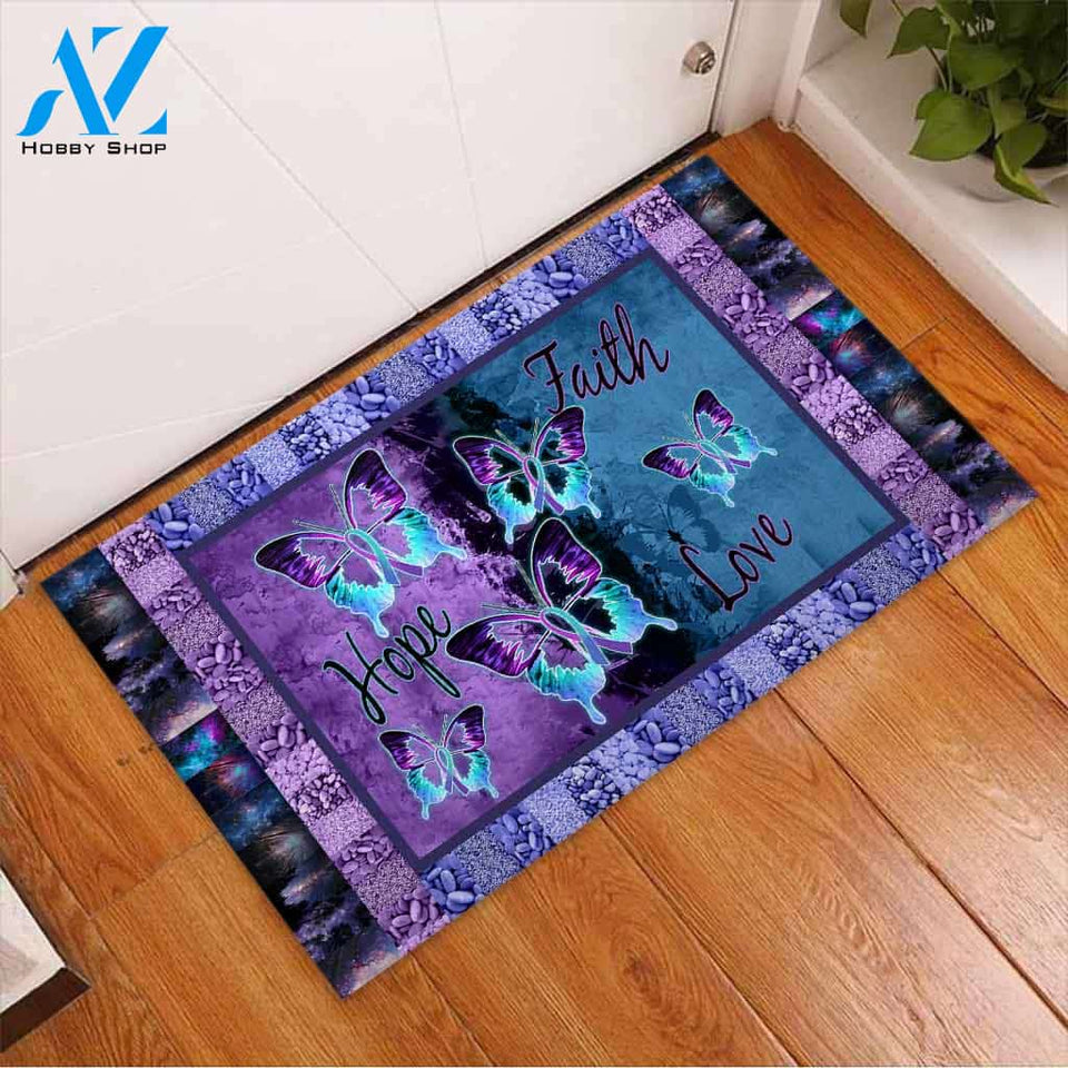 Faith Hope Love - Suicide Prevention Doormat