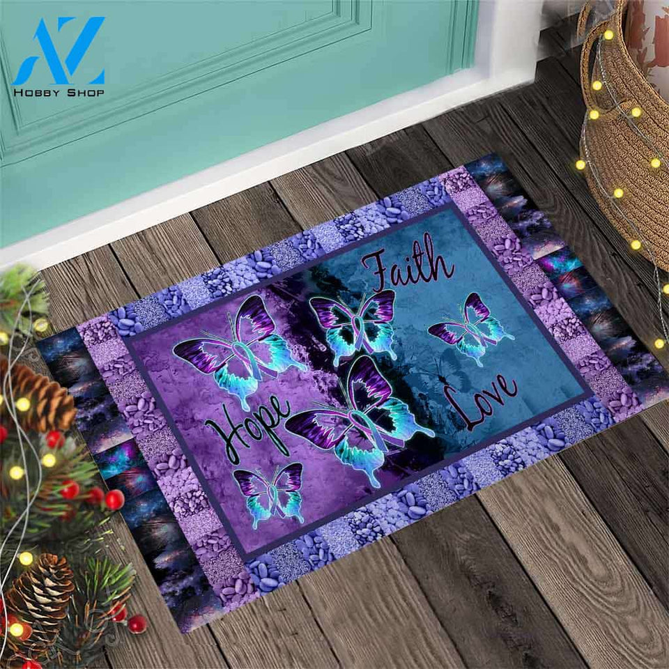 Faith Hope Love - Suicide Prevention Doormat