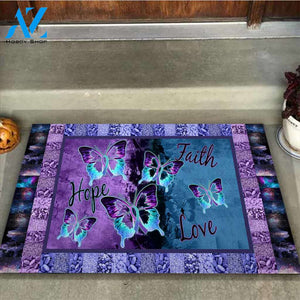 Faith Hope Love - Suicide Prevention Doormat