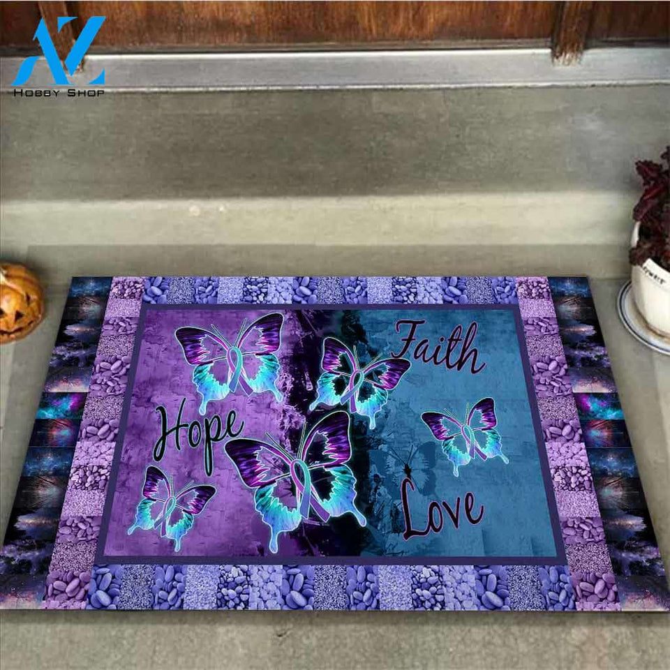Faith Hope Love - Suicide Prevention Doormat