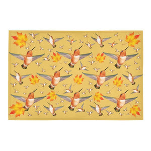 Fall Autumn Maple Leaf Hummingbird Doormat Welcome Mat