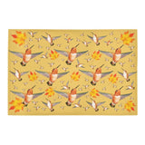 Fall Autumn Maple Leaf Hummingbird Doormat Welcome Mat