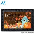 Fall Birdhouse and Pumpkins Doormat - 18" x 30"