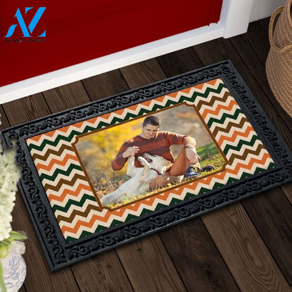 Fall Chevron Photo Doormat - 18" x 30"