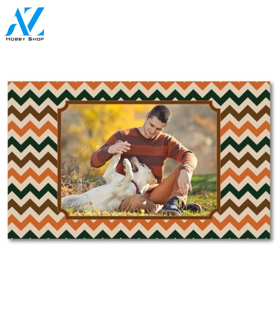 Fall Chevron Photo Doormat - 18" x 30"