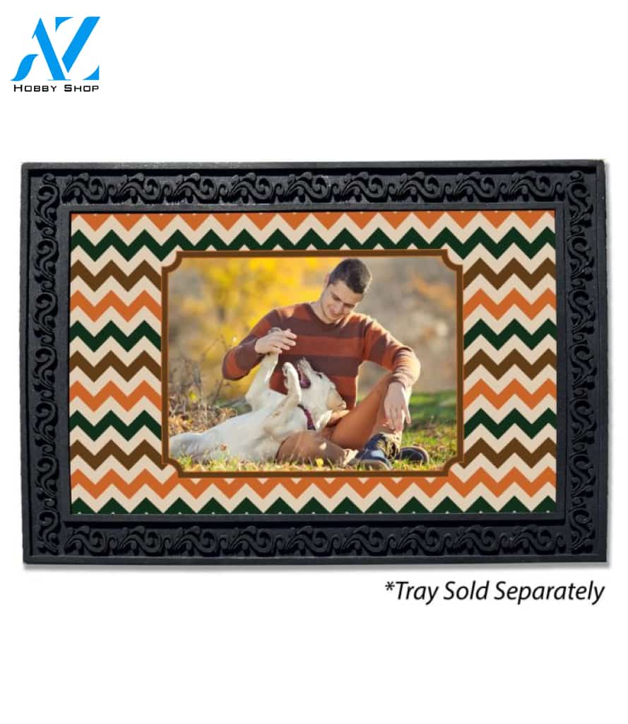 Fall Chevron Photo Doormat - 18" x 30"