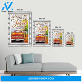 Fall for Jesus he never leaves - Personalized canvas