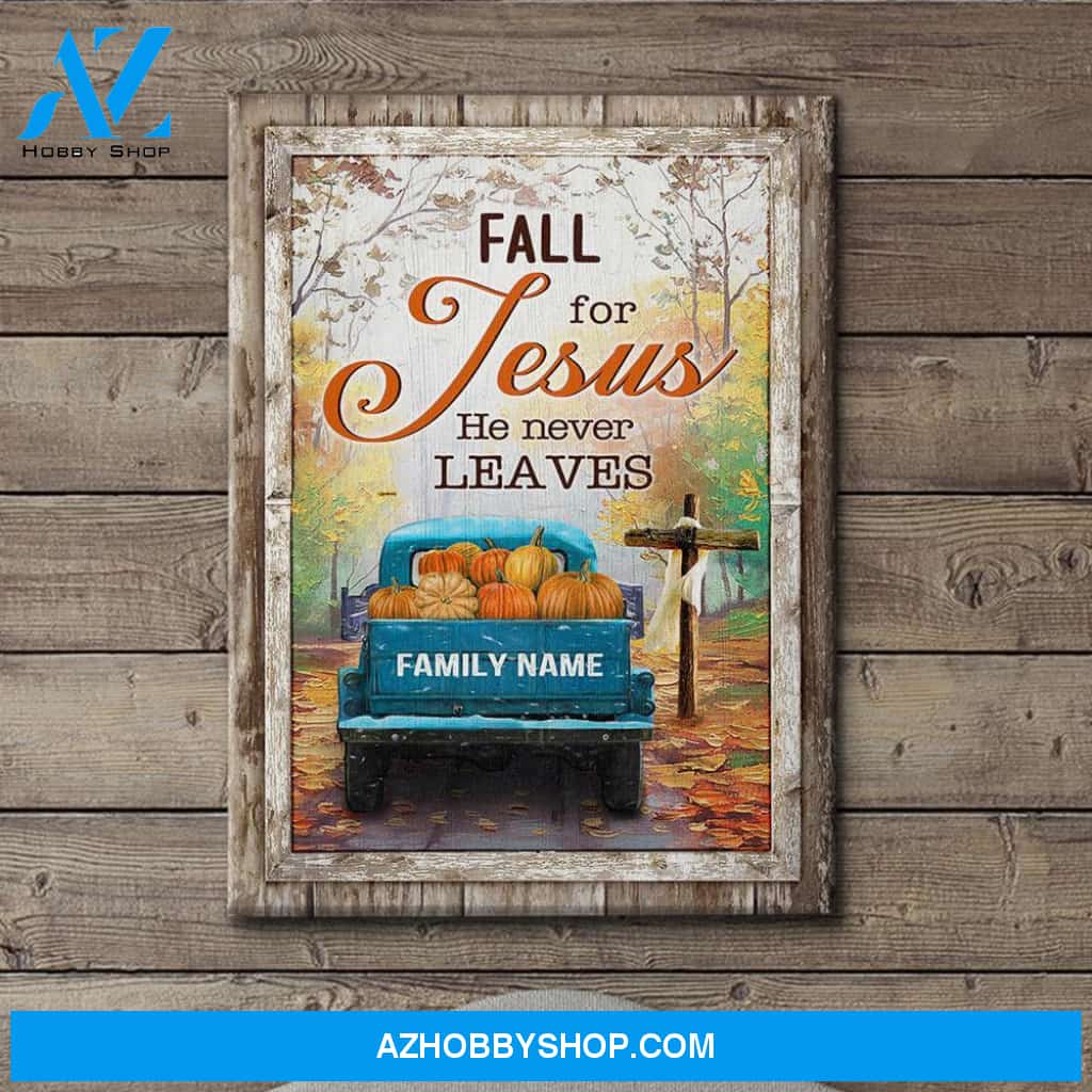 Fall For Jesus - Personalized Custom Name Canvas