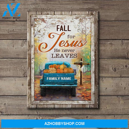 Fall For Jesus - Personalized Custom Name Canvas