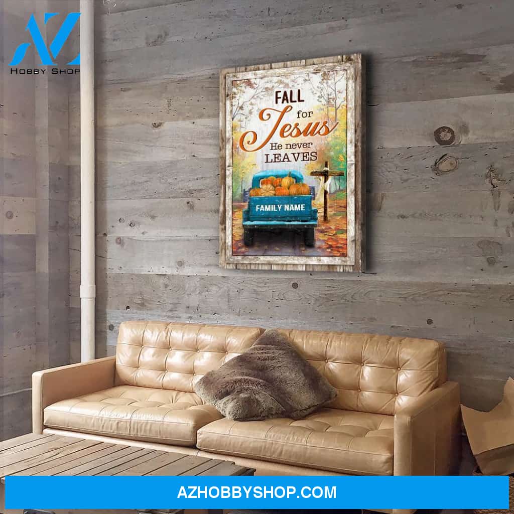 Fall For Jesus - Personalized Custom Name Canvas