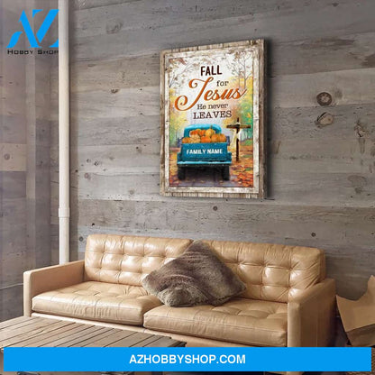 Fall For Jesus - Personalized Custom Name Canvas