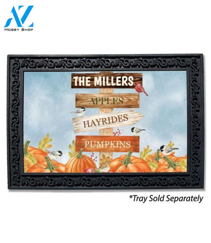 Fall Fun Sign Personalized Doormat - 18" x 30"