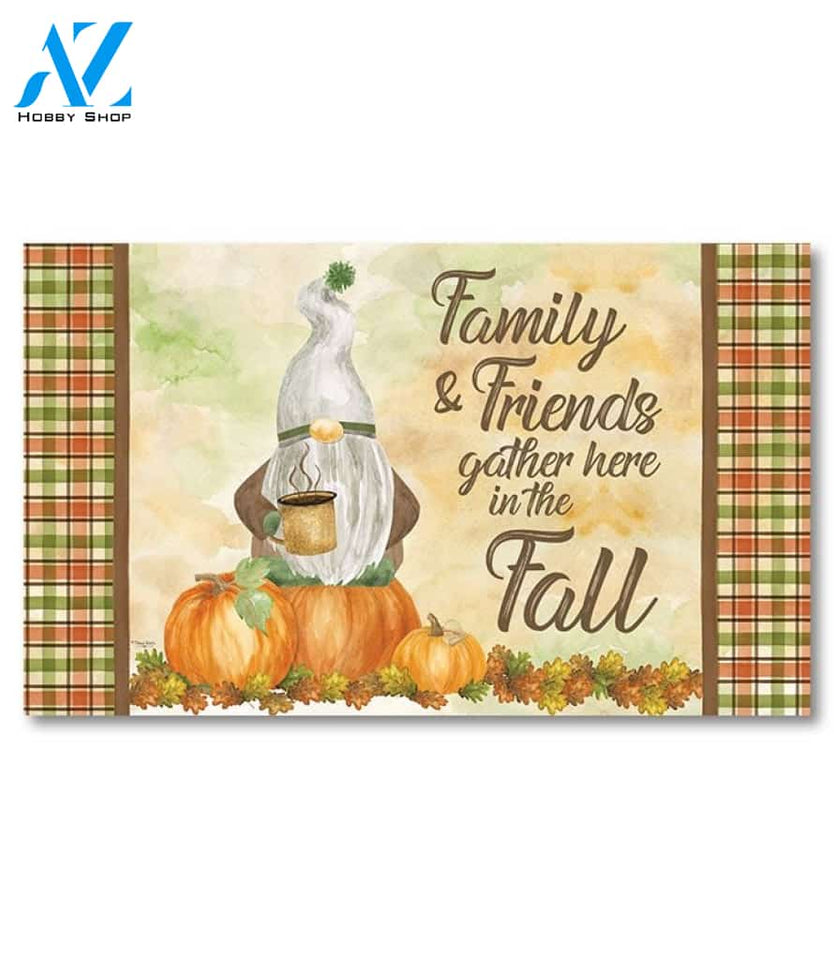 Fall Gnome Family & Friends Doormat - 18" x 30"