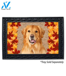 Fall Leaves Golden Retriever Doormat - 18" x 30"
