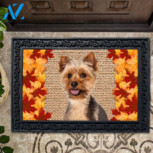 Fall Leaves Yorkie Doormat - 18" x 30"