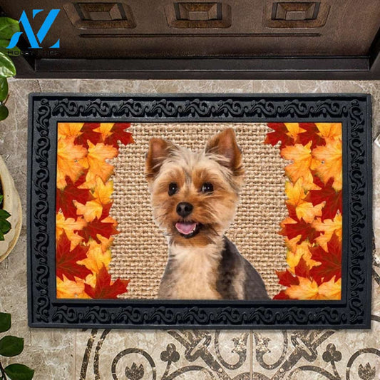 Fall Leaves Yorkie Doormat - 18" x 30"