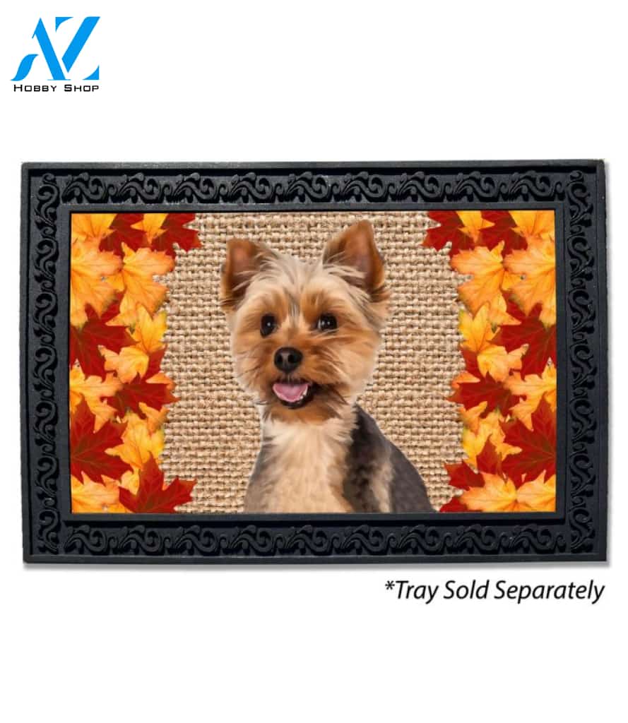 Fall Leaves Yorkie Doormat - 18" x 30"