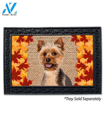 Fall Leaves Yorkie Doormat - 18" x 30"