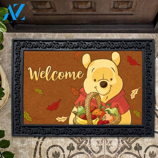Fall Pooh Welcome Doormat - 18" x 30"