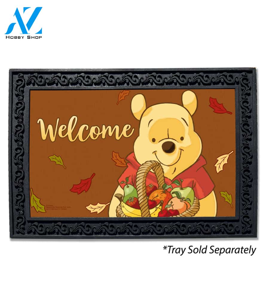 Fall Pooh Welcome Doormat - 18" x 30"