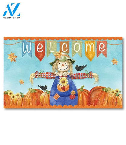 Fall Welcome Scarecrow Doormat - 18" x 30"