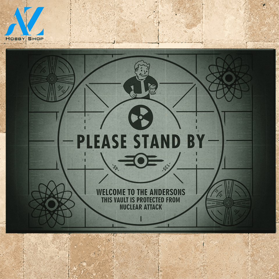 Fallout Doormat Customized Fallout Please Stand By | Welcome Mat | House Warming Gift
