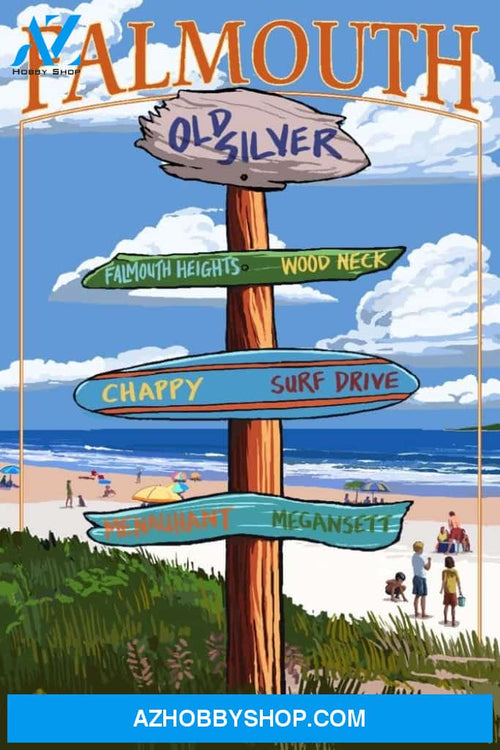 Falmouth Cape Cod Massachusetts Destination Signpost