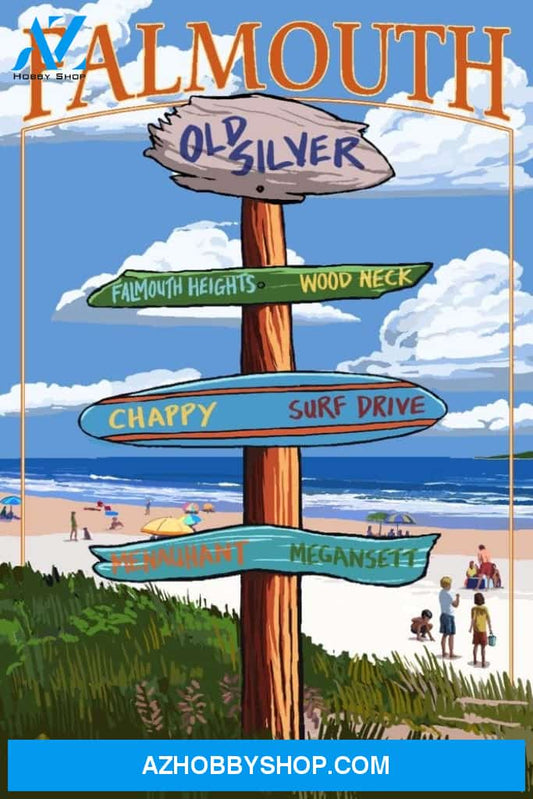 Falmouth Cape Cod Massachusetts Destination Signpost