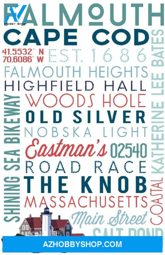 Falmouth Cape Cod Massachusetts - Typography