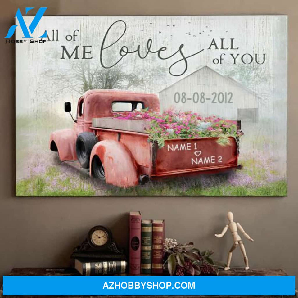 Famille Gift - Barn and Flower Truck - Customized Canvas & Poster