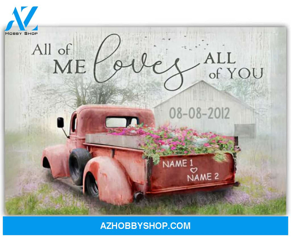 Famille Gift - Barn and Flower Truck - Customized Canvas & Poster