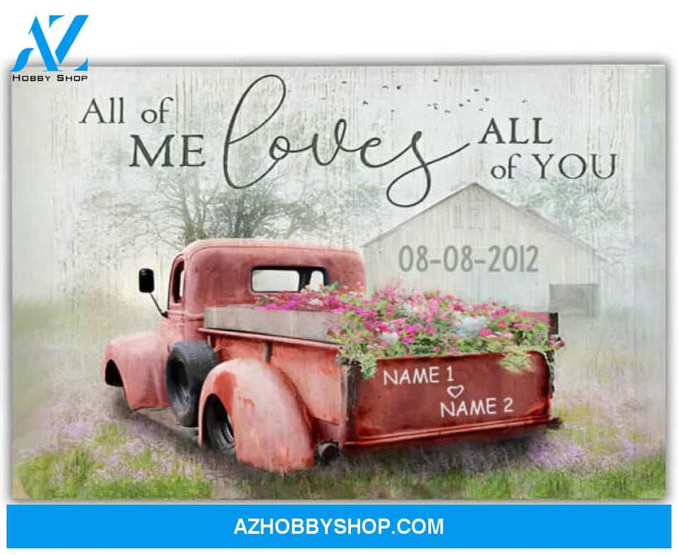 Famille Gift - Barn and Flower Truck - Customized Canvas & Poster