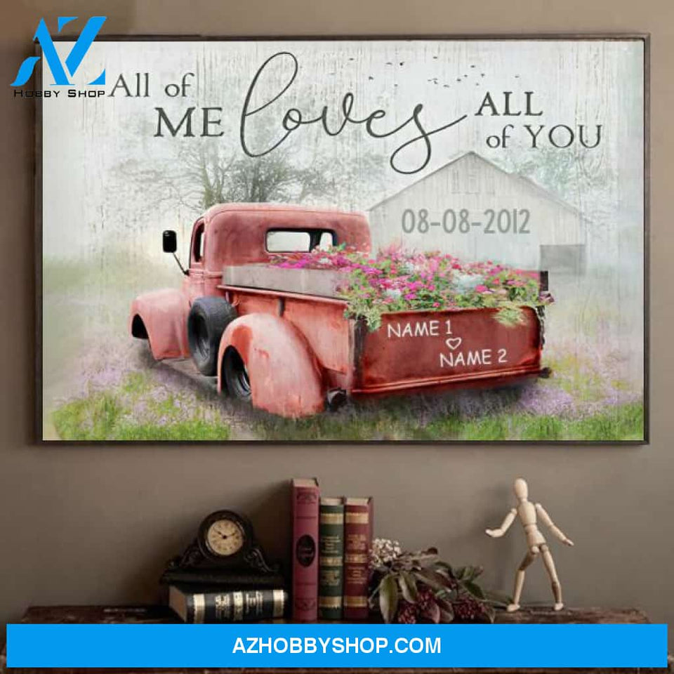 Famille Gift - Barn and Flower Truck - Customized Canvas & Poster