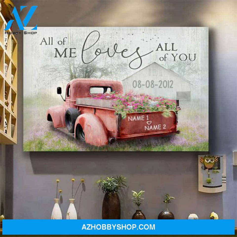 Famille Gift - Barn and Flower Truck - Customized Canvas & Poster