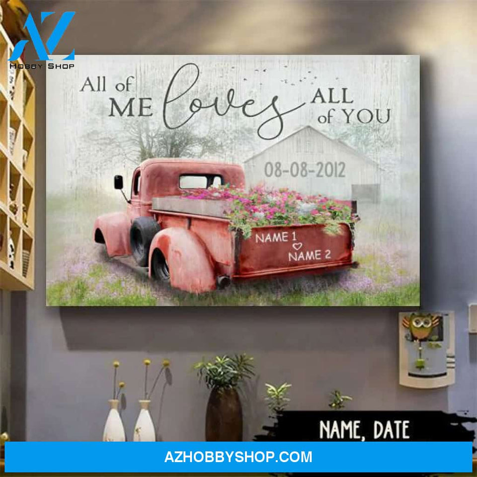Famille Gift - Barn and Flower Truck - Customized Canvas & Poster
